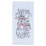 Kay Dee Designs Christmas Gnomes Merry & Bright Flour Sack Towel