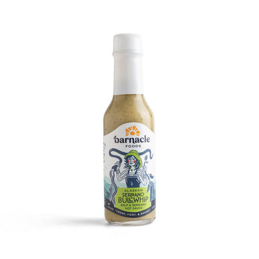 Barnacle Foods Alaska Bullwhip Kelp & Serrano  Hot Sauce    Harvested in Alaska Last Chance