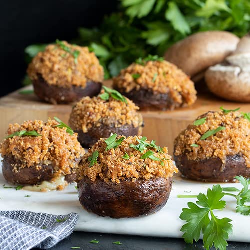 Urban Accents Air Fryer Spicy Italian Stuffed Mushrooms