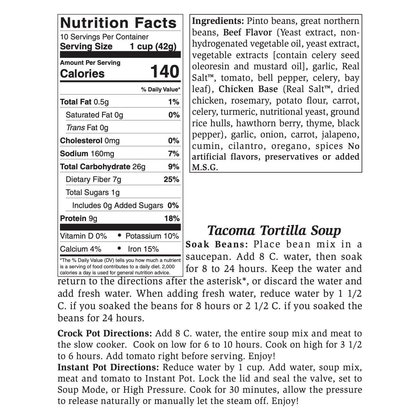 Rill Foods Tacoma Tortilla Soup Mix