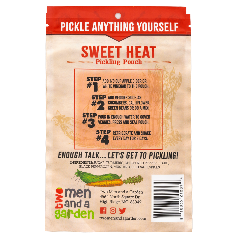 Two Men and a Garden Pickling Pouch Sweet Heat Pickle Anything Yourself