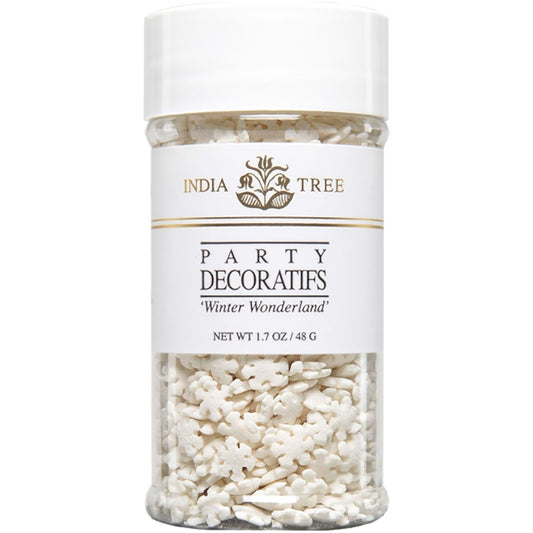 India Tree Kosher "Winter Wonderland White Snowflake Sprinkles