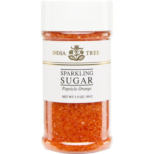 India Tree Kosher Sparkling Sugar Popsicle Orange  Small