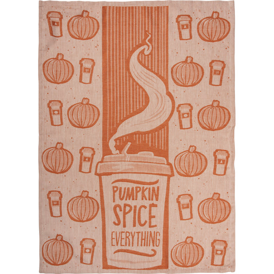 Primitives By Kathy Pumpkin Spice Everything Jacquard  Kitchen Towel