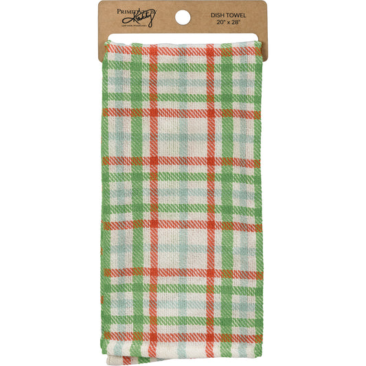 Primitives By Kathy Green Plaid Kitchen Towel