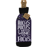 Primitives By Kathy Hocus Pocus I Need Wine To Focus Wine Bottle Halloween Gift Sock