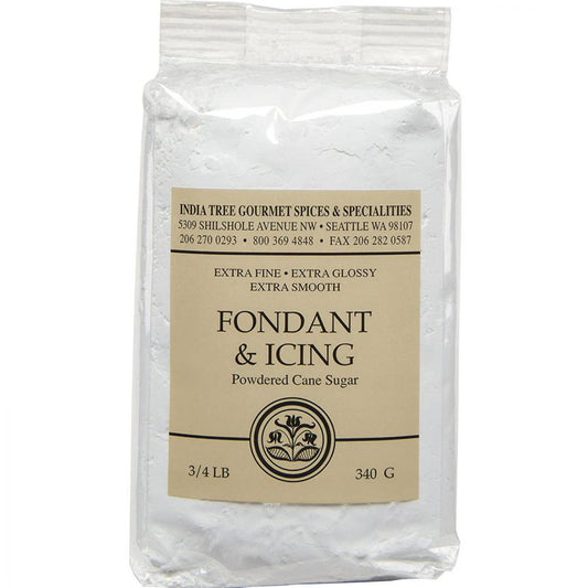 India Tree Extra Fine, Extra Glossy  Fondant & Icing Powdered Cane Sugar