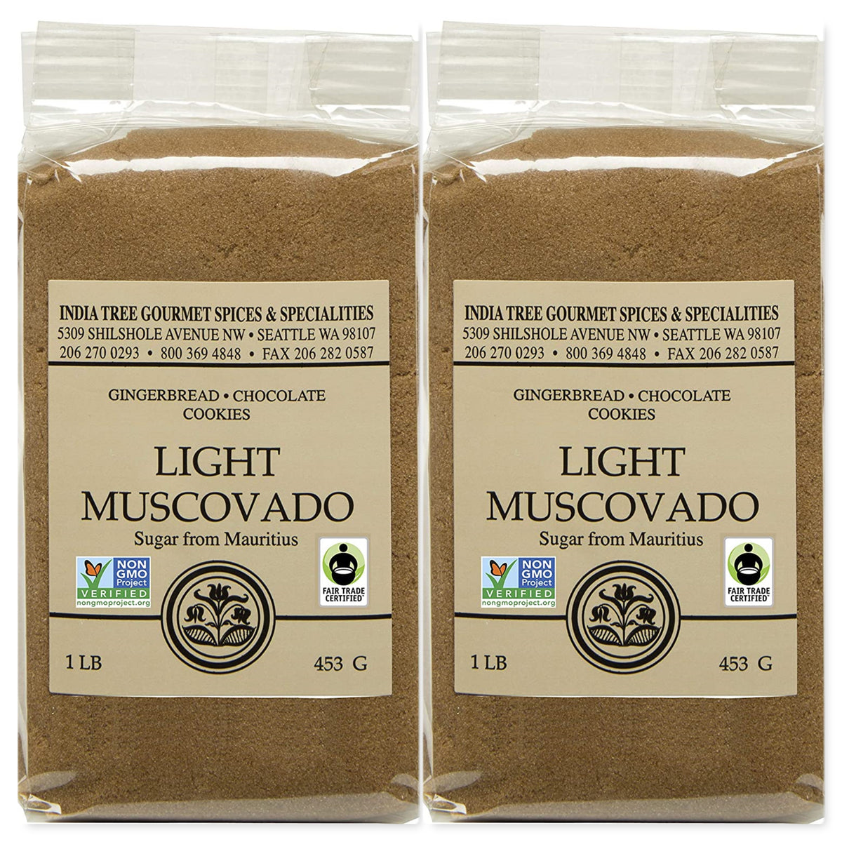 Dark Muscovado Sugar 1 lb - Kosher, Product of Mauritius