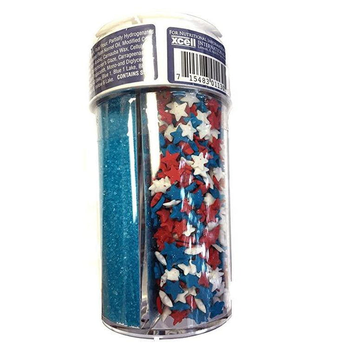 Filthy Rich Patriotic Sanding Sugar Sprinkles, 4 oz Jar | Fancy Sprinkles | Fancy Sprinkles