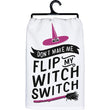 Primitives By Kathy Flip My Witch Switch Halloween  Towel